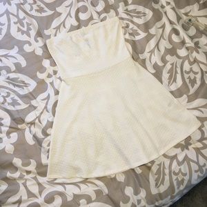 Strapless White Mini Dress NEVER WORN